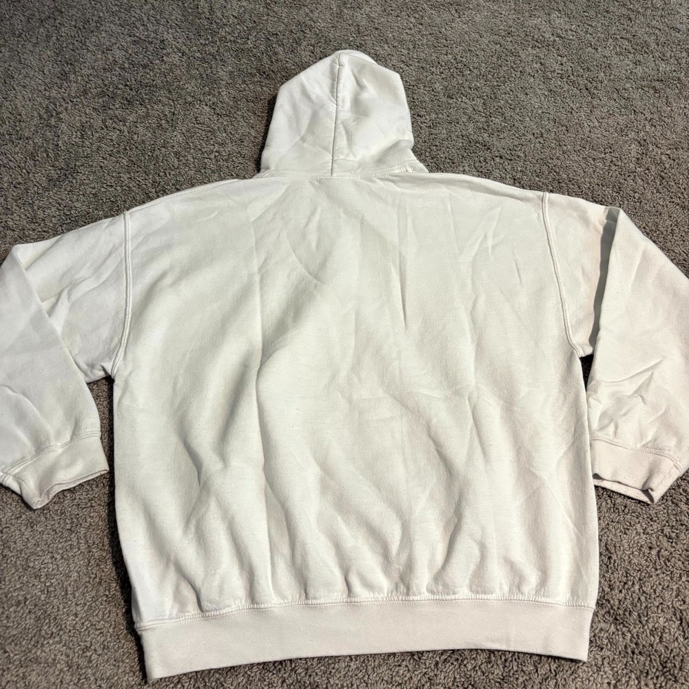Gildan Heavy Blend Hoodie XL White Blank Pullover Sweatshirt Cotton Poly - Picture 9 of 9